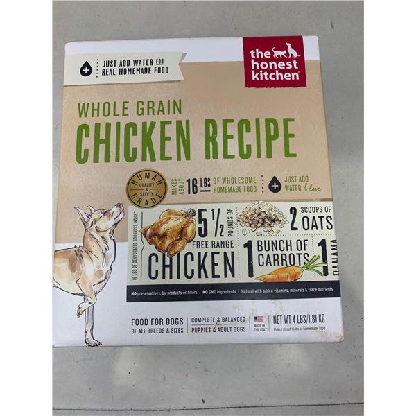 The Honest Kitchen whole grain chicken recipe Natural dog food makes 16lbs