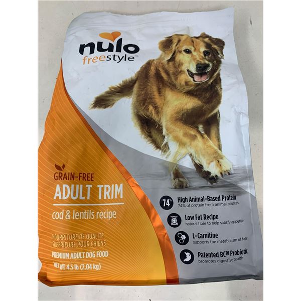 Nulo freestyle grain free adult trim cod & lentil recipe dog food 4.5lbs bag