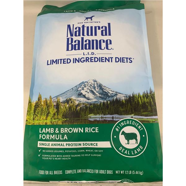 Natural Balance LID Lamb & Brown Rice recipeÊDog food 12lbs bag