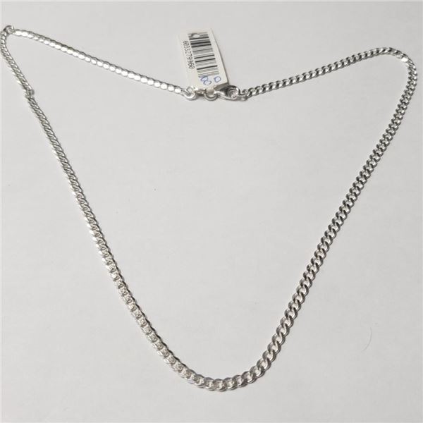 Silver 17" 9.3G Necklace (~Size )((~length inches), Suggested Retail Value $100