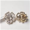 Image 2 : Silver White Topaz(9.6ct) Earrings  (~length inches), Suggested Retail Value $100