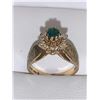 Image 1 : Emerald Solitaire Ladies ring .32 Carat Round Cut set in 14K Gold with Appraisal of $1,400.00