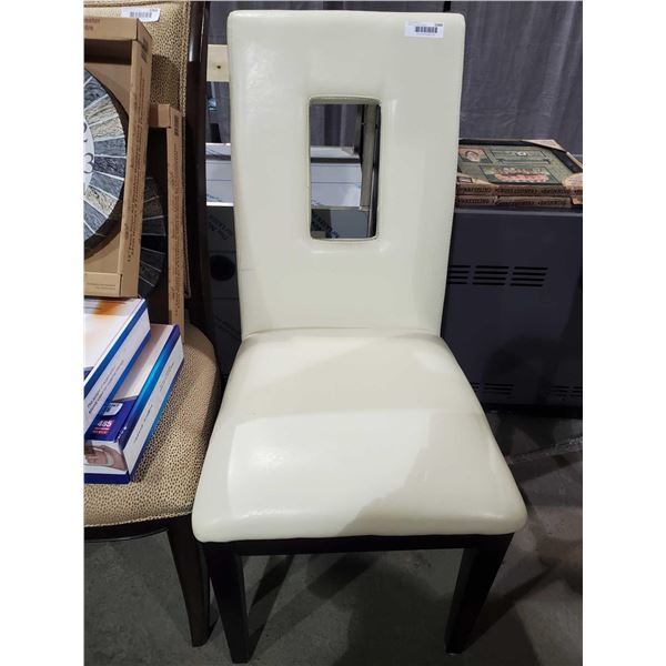 Leather Style High Back Dining Chair