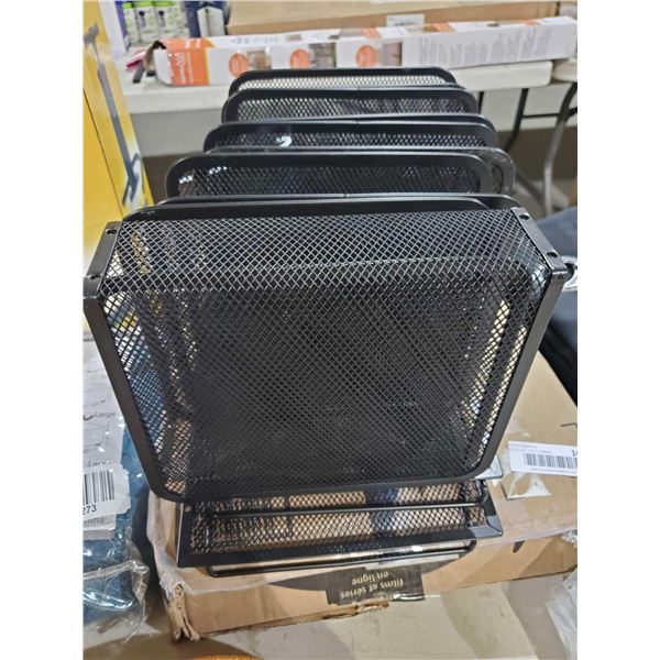 *NEW* Black Metal Desk Organizer Set