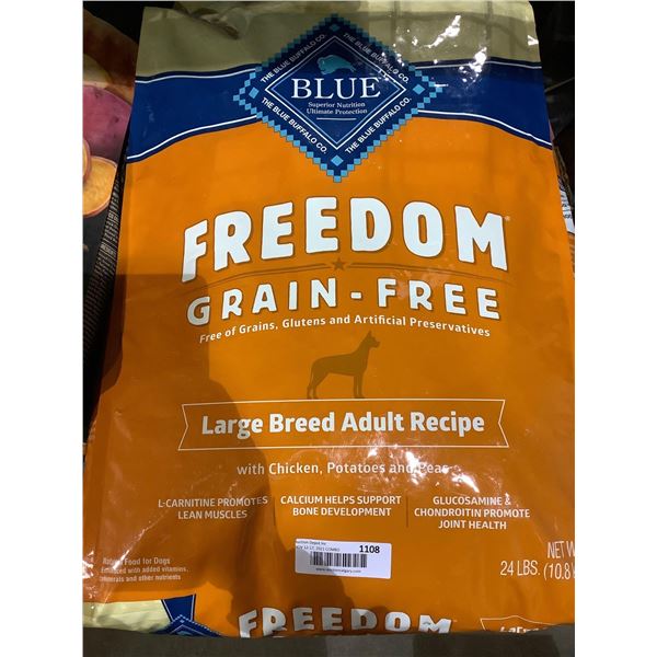 Blue Buffalo Grain Free Large Breed Dog Kibble - Chicken, Potatoes and Peas 24Lbs