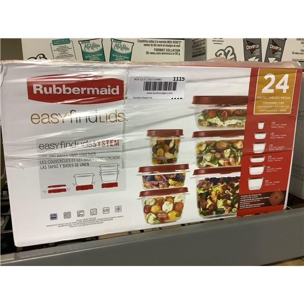 Rubbermaid Easy Find Lids 24 Multi Pack