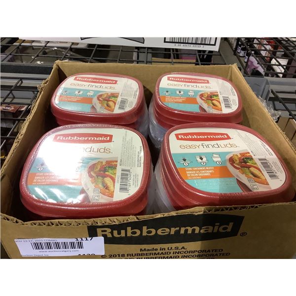 Rubbermaid Easy Find Lids Storage Containers 2-1.25 Cups & 1-2.0 Cups X4