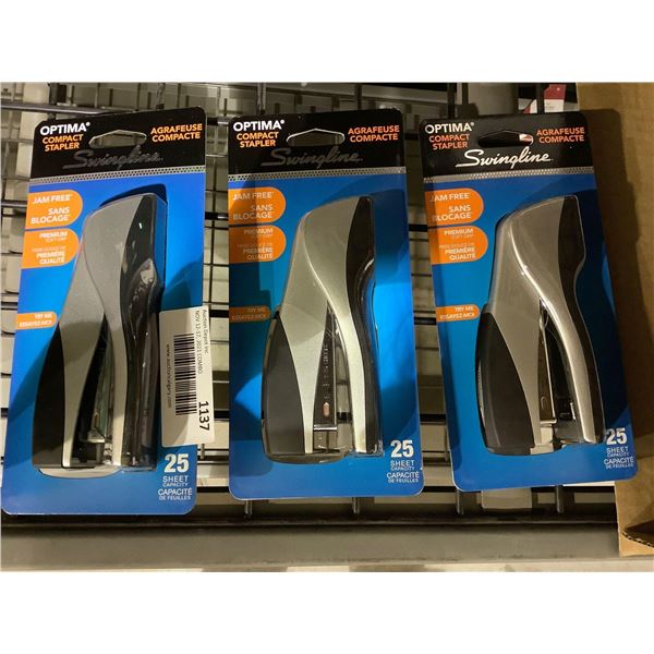 Optima Compact Swingline Stapler - 25 Page Capacity X3