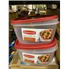 Image 1 : Rubbermaid Easy Find Lids  2.5 Gallon Food Storage Containers X2
