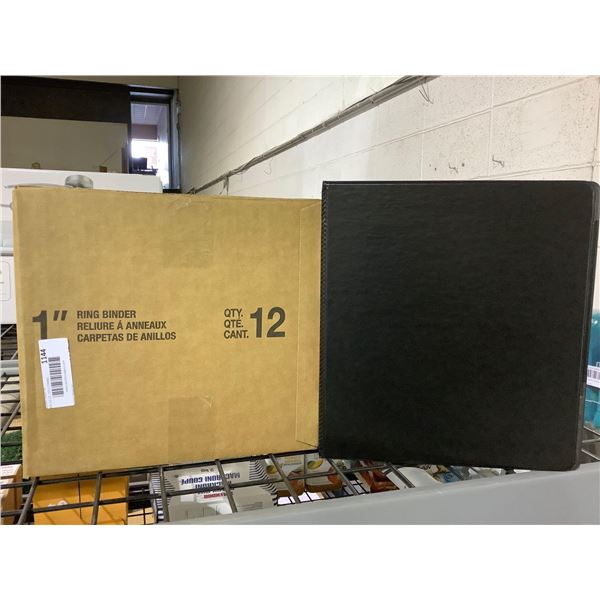 12X 1" Standard 3 Ring Black Binders