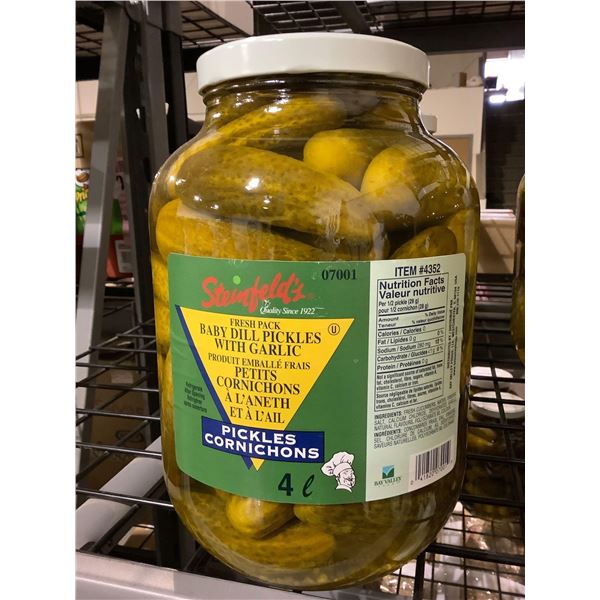 Steinfeld's Baby Dill Pickles with Garlic 4L
