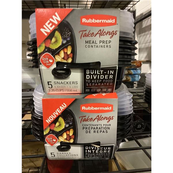 Rubbermaid Take Alongs Divided Food Storage Containers 5X2