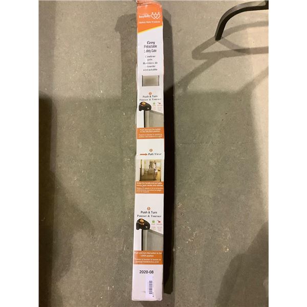 Easy Baby Grey Retractable Safety Gate fits 13" - 71" openings