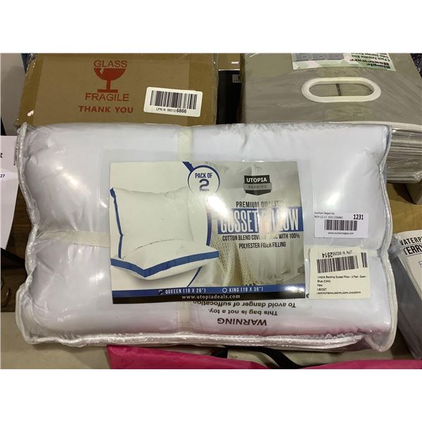 *NEW* Pack of 2 Gusset Pillows 18"X26"