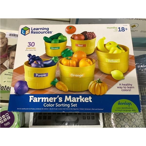*NEW* Learning Resources 30 Piece Farmers Market Color Sorting Playset for 18 months+