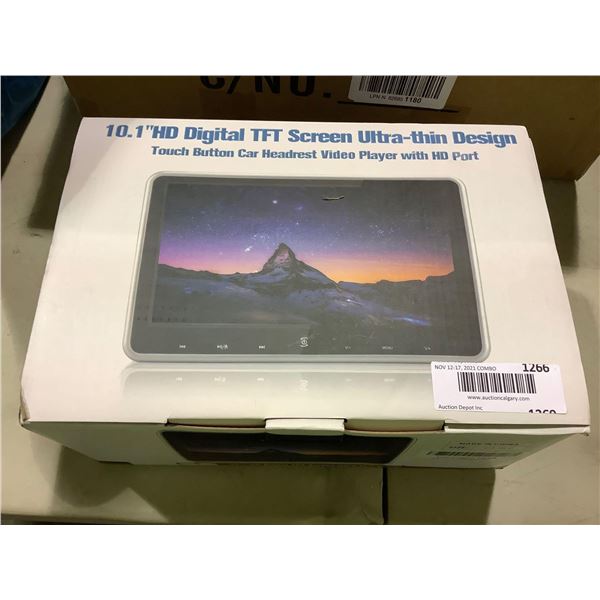 *NEW* 10.1" Touch Button Vehicle Headrest Video Player with HD Port