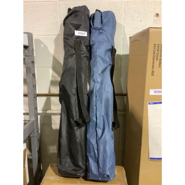 *NEW* Set of 2 Folding Camping Chairs with Carry Case, 1 Black 1 Blue