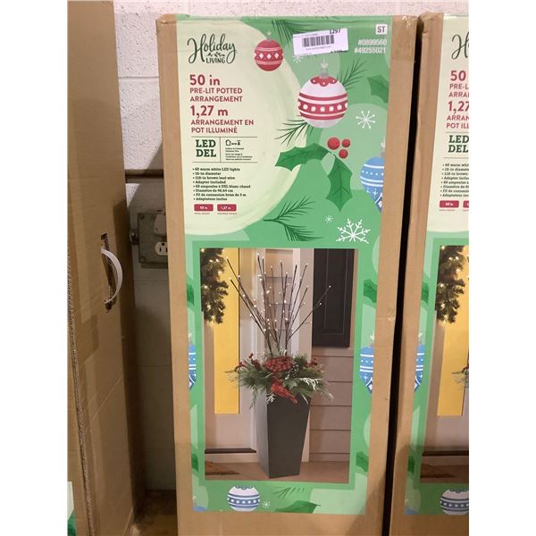 *NEW* 50" Pre-Lit Potted Arrangement