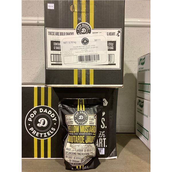 Pop Daddy Yellow Mustard Pretzels 12X212g