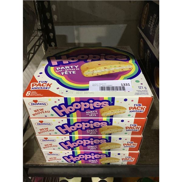 Hostess Hoopies Party Cake Snacks 4X 6 Pack