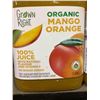 Image 2 : Grown Right Organic Mango 100% Juice 4X1.89 L