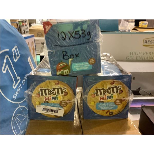 M&M's Mini Vanilla Cookies 12X53g X3 Boxes