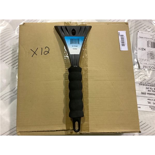 12 X Foam Handled Window Snow Scrapers