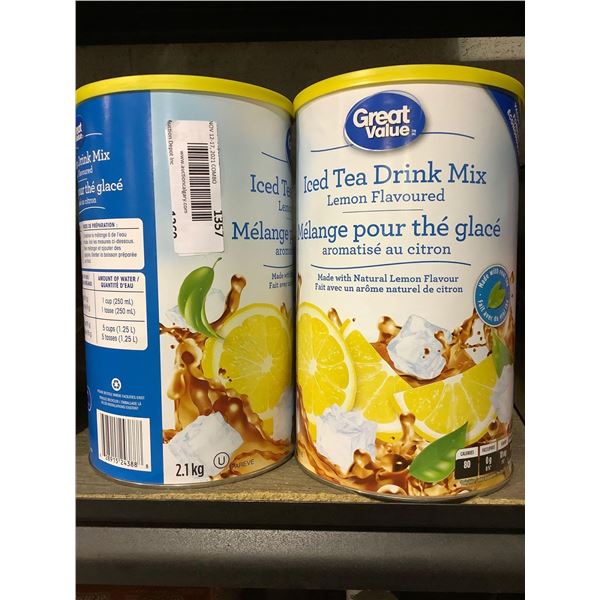 Great Value Lemon Iced Tea Drink Crystals 2X 2.1kg