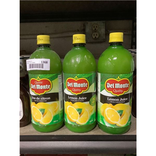 Del Monte Lemon Juice 3X946ml
