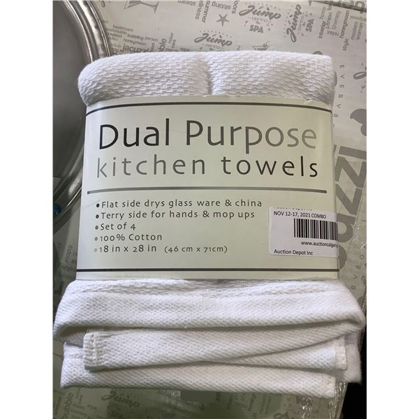 Dual Purpose Kitchen Towels 18"X24" Set of 4