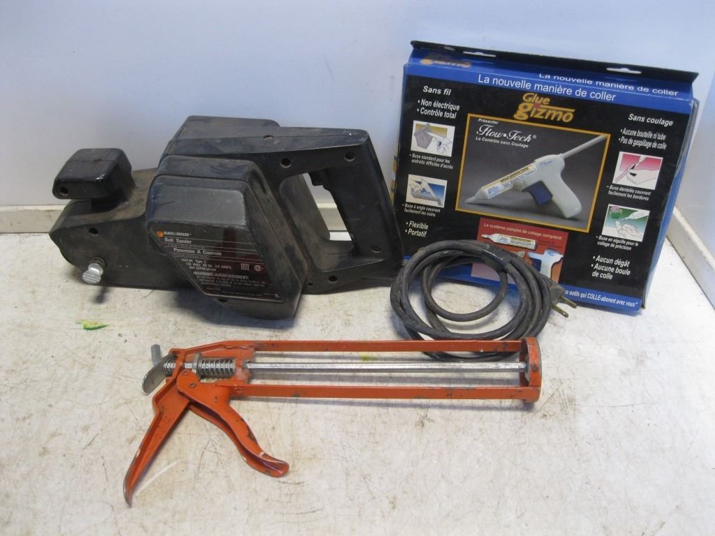 Black & Decker Belt Sander/Caulking Gun/Glue Gun
