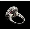 Image 3 : 14KT White Gold 2.73 ctw Ruby and Diamond Ring