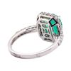 Image 3 : 1.96 ctw Emerald and Diamond Ring - 14KT White Gold