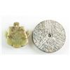 Image 1 : Lot of Two Archaistic Jade Carved Pendants