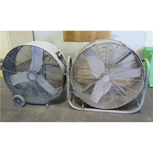 Qty 2 TPI Corp Warehouse Fans - 1 on Wheels