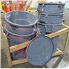 Image 1 : Qty 5 Rubbermaid Brute Industrial Trash Cans (1 w/ Lid)