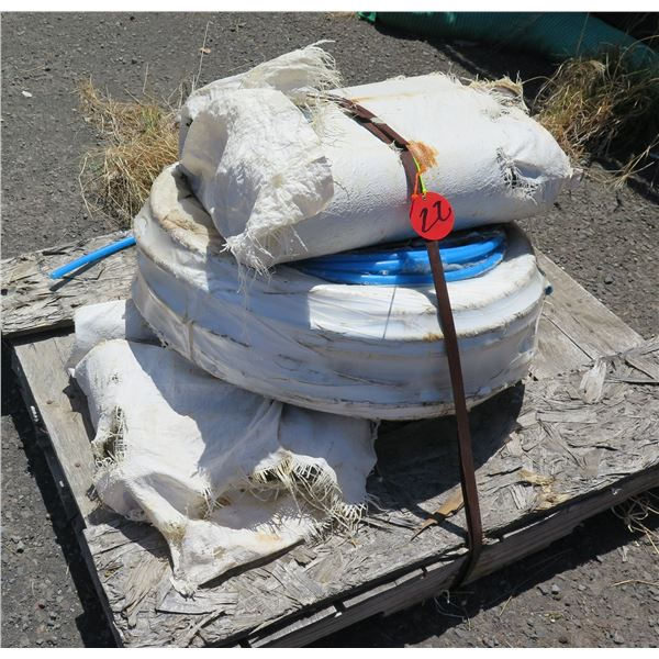 Pallet Multiple Pipes 7" Diameter x 24"L & Blue Tubing and Pipes