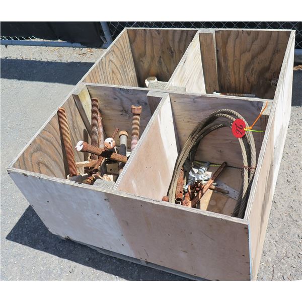 Wooden Box Bases, Rods, Wire Cable, Chain, Spacers, etc