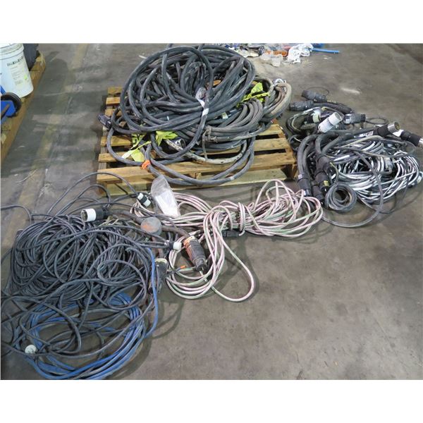 Pallet Multiple Misc Cables - Some w/ Fittings & Connectors