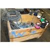 Image 1 : Wood Bin w/ Misc Cables & Multiple Spools Wire
