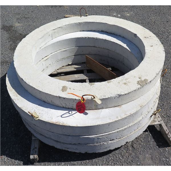 Qty 4 Oldcastle Precast Plus System Concrete Risers #3704 SWL = 2000 ...