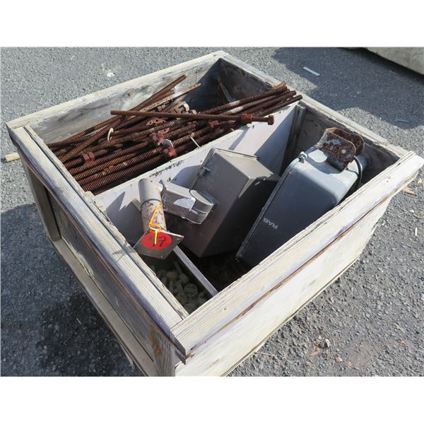 Wood Bin Lights, Metal & Plastic Connectors, Threaded Rods, etc