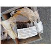Image 2 : Wooden Box w/ Attached Lid & Contents: Nails, Screws, Saw Guide, etc
