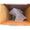 Image 6 : Wooden Box w/ Attached Lid & Contents: Rods, Washers, Nuts & Bolts, Knots, etc