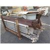 Image 3 : Rack of Misc Metal GME Rugger Metal Punched Lengths, Poles w/ Fitted Ends, etc