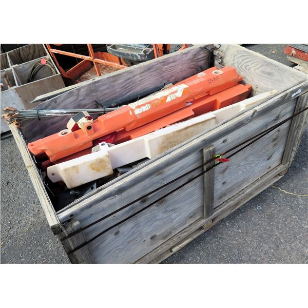 Box of Multiple Safety Equipment? 72"x7"x7"H & Threaded Rods