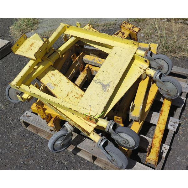 Multiple Yellow Metal Sections on Wheels