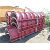 Image 2 : Qty 8 Red Metal Half Pipes 132"L x 16"H