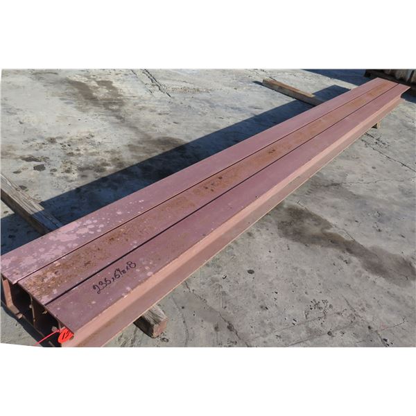 Qty 3 Red I Beams 235" x 6.5" x 8"H