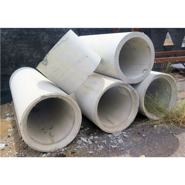 Qty 4 Long & 1 Short RAMTEK 24" Reinforced Concrete Pipe, Approx. 2180 Lb. each